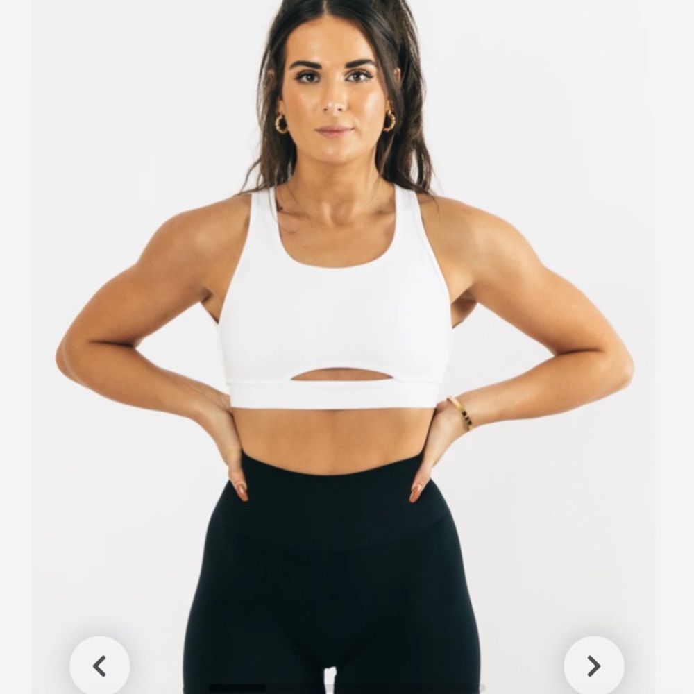 NWT alphalete trinity bra white size medium